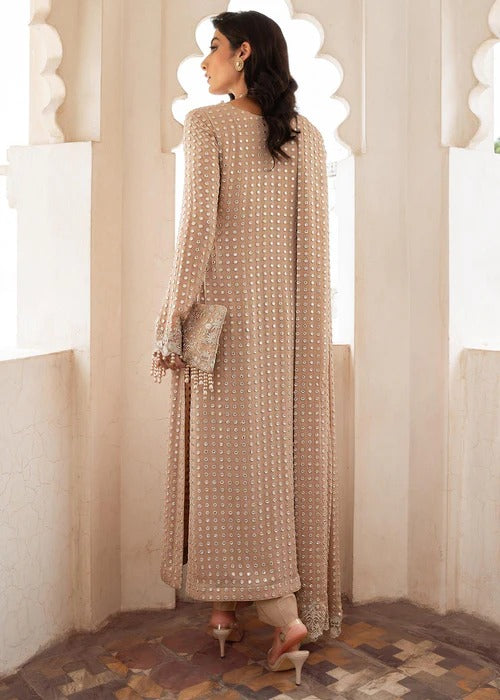 Elegant Mother-Daughter Matching Outfit Set - Beige Embellished Ensemble